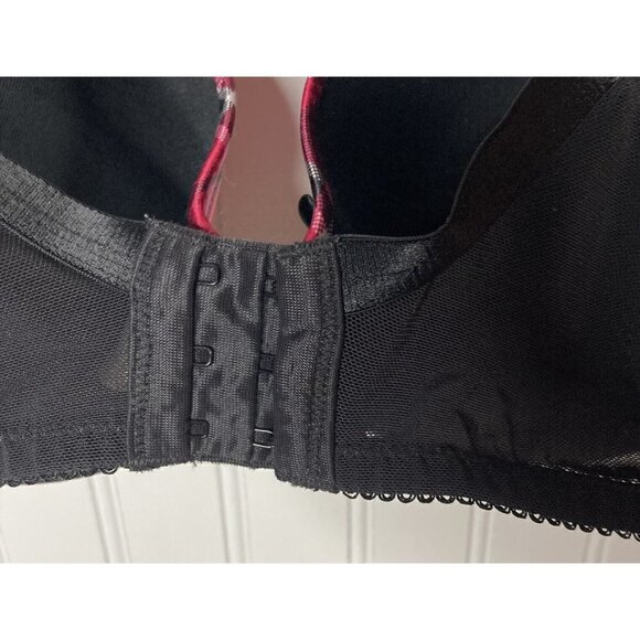 Cacique Pink Black Plaid Lace Trim Balconette Underwire Double Strap Bra-40D - Picture 6 of 12